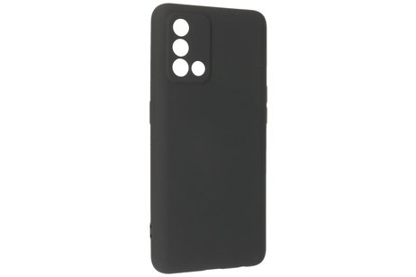 Fashion Backcover Telefoonhoesje - Color Hoesje - Geschikt voor Oppo A74 4G & A95 4G - Zwart