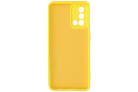 BAOHU Fashion Backcover Telefoonhoesje - Color Hoesje - Geschikt voor Oppo A74 4G & A95 4G - Geel