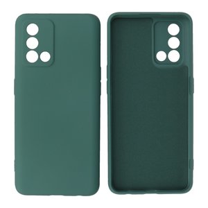 Fashion Backcover Telefoonhoesje - Color Hoesje - Geschikt voor Oppo A74 4G & A95 4G - Donker Groen