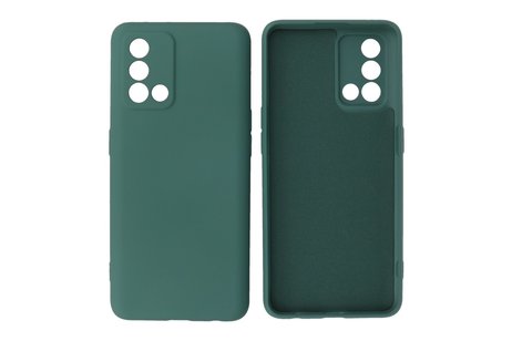 Fashion Backcover Telefoonhoesje - Color Hoesje - Geschikt voor Oppo A74 4G & A95 4G - Donker Groen