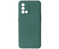 Fashion Backcover Telefoonhoesje - Color Hoesje - Geschikt voor Oppo A74 4G & A95 4G - Donker Groen