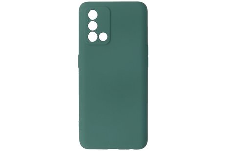 Fashion Backcover Telefoonhoesje - Color Hoesje - Geschikt voor Oppo A74 4G & A95 4G - Donker Groen