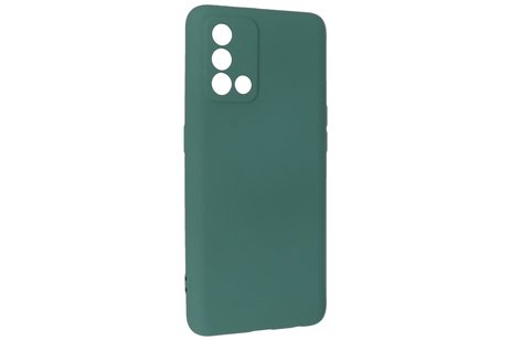 Fashion Backcover Telefoonhoesje - Color Hoesje - Geschikt voor Oppo A74 4G & A95 4G - Donker Groen