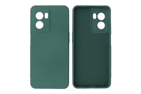 BAOHU Fashion Backcover Telefoonhoesje - Color Hoesje - Geschikt voor Oppo A77 5G & A57 5G - Donker Groen