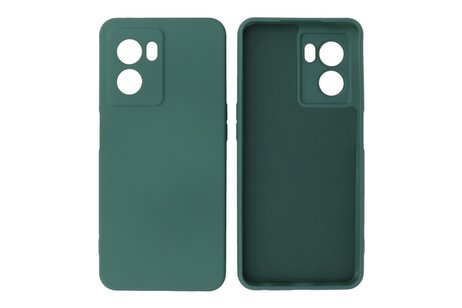 Fashion Backcover Telefoonhoesje - Color Hoesje - Geschikt voor Oppo A77 5G & A57 5G - Donker Groen