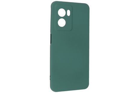 Fashion Backcover Telefoonhoesje - Color Hoesje - Geschikt voor Oppo A77 5G & A57 5G - Donker Groen