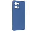 BAOHU Fashion Backcover Telefoonhoesje - Color Hoesje - Geschikt voor Oppo Reno 8 4G - Navy