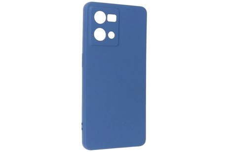 Fashion Backcover Telefoonhoesje - Color Hoesje - Geschikt voor Oppo Reno 8 4G - Navy