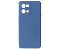 Fashion Backcover Telefoonhoesje - Color Hoesje - Geschikt voor Oppo Reno 8 4G - Navy