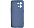 Fashion Backcover Telefoonhoesje - Color Hoesje - Geschikt voor Oppo Reno 8 4G - Navy