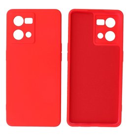 BAOHU Oppo Reno 8 4G Hoesje Fashion Backcover Telefoonhoesje Rood