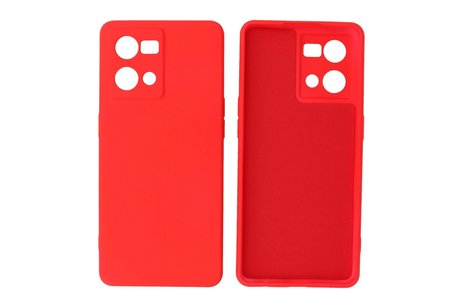 Fashion Backcover Telefoonhoesje - Color Hoesje - Geschikt voor Oppo Reno 8 4G - Rood