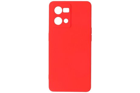 Fashion Backcover Telefoonhoesje - Color Hoesje - Geschikt voor Oppo Reno 8 4G - Rood