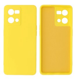 BAOHU Oppo Reno 8 4G Hoesje Fashion Backcover Telefoonhoesje Geel
