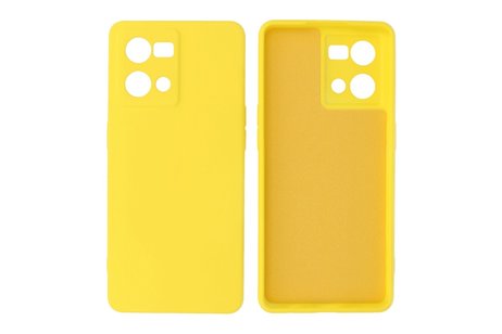 BAOHU Fashion Backcover Telefoonhoesje - Color Hoesje - Geschikt voor Oppo Reno 8 4G - Geel