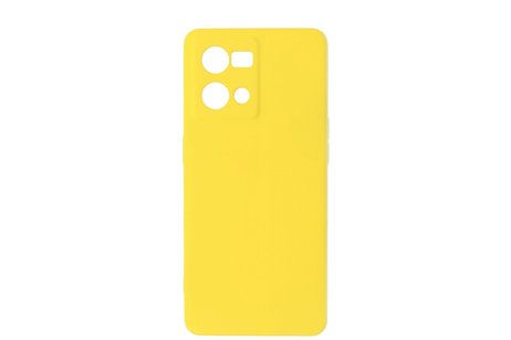 Fashion Backcover Telefoonhoesje - Color Hoesje - Geschikt voor Oppo Reno 8 4G - Geel