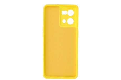 Fashion Backcover Telefoonhoesje - Color Hoesje - Geschikt voor Oppo Reno 8 4G - Geel