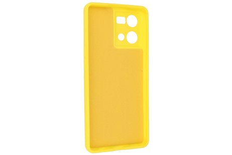 Fashion Backcover Telefoonhoesje - Color Hoesje - Geschikt voor Oppo Reno 8 4G - Geel