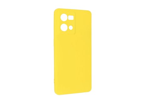 Fashion Backcover Telefoonhoesje - Color Hoesje - Geschikt voor Oppo Reno 8 4G - Geel