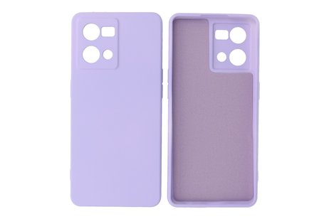 Fashion Backcover Telefoonhoesje - Color Hoesje - Geschikt voor Oppo Reno 8 4G - Paars