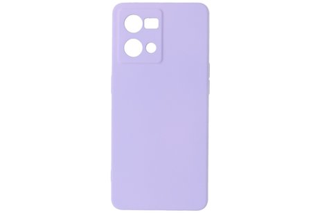 Fashion Backcover Telefoonhoesje - Color Hoesje - Geschikt voor Oppo Reno 8 4G - Paars