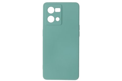 BAOHU Fashion Backcover Telefoonhoesje - Color Hoesje - Geschikt voor Oppo Reno 8 4G - Donker Groen