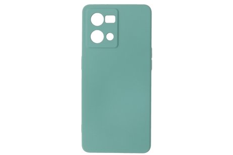 Fashion Backcover Telefoonhoesje - Color Hoesje - Geschikt voor Oppo Reno 8 4G - Donker Groen