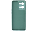 Fashion Backcover Telefoonhoesje - Color Hoesje - Geschikt voor Oppo Reno 8 4G - Donker Groen