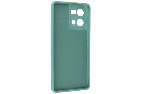 Fashion Backcover Telefoonhoesje - Color Hoesje - Geschikt voor Oppo Reno 8 4G - Donker Groen