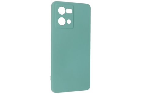 Fashion Backcover Telefoonhoesje - Color Hoesje - Geschikt voor Oppo Reno 8 4G - Donker Groen