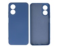 BAOHU Fashion Backcover Telefoonhoesje - Color Hoesje - Geschikt voor Oppo A17 - Navy