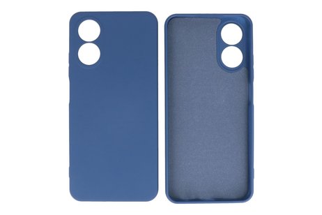 BAOHU Fashion Backcover Telefoonhoesje - Color Hoesje - Geschikt voor Oppo A17 - Navy