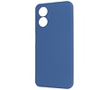 BAOHU Fashion Backcover Telefoonhoesje - Color Hoesje - Geschikt voor Oppo A17 - Navy
