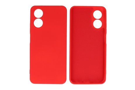 Fashion Backcover Telefoonhoesje - Color Hoesje - Geschikt voor Oppo A17 - Rood