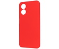 Fashion Backcover Telefoonhoesje - Color Hoesje - Geschikt voor Oppo A17 - Rood