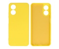 Fashion Backcover Telefoonhoesje - Color Hoesje - Geschikt voor Oppo A17 - Geel