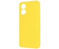 BAOHU Fashion Backcover Telefoonhoesje - Color Hoesje - Geschikt voor Oppo A17 - Geel