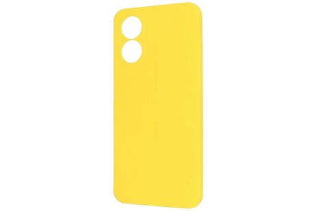 BAOHU Fashion Backcover Telefoonhoesje - Color Hoesje - Geschikt voor Oppo A17 - Geel