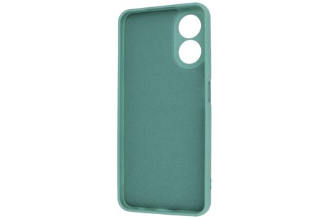 BAOHU Fashion Backcover Telefoonhoesje - Color Hoesje - Geschikt voor Oppo A17 - Donker Groen