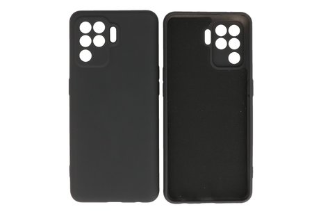 BAOHU Fashion Backcover Telefoonhoesje - Color Hoesje - Geschikt voor Oppo A94 4G - Zwart