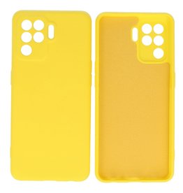 BAOHU Oppo A94 4G Hoesje Fashion Backcover Telefoonhoesje Geel