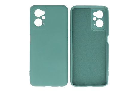 BAOHU Fashion Backcover Telefoonhoesje - Color Hoesje - Geschikt voor Oppo A96 - Donker Groen