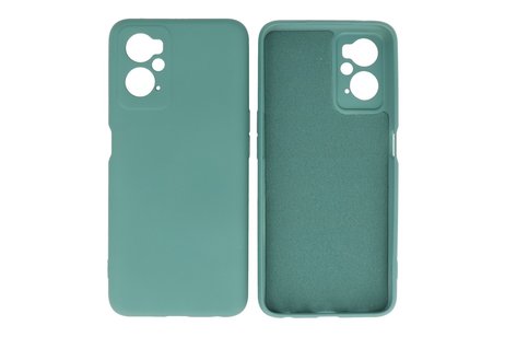 Fashion Backcover Telefoonhoesje - Color Hoesje - Geschikt voor Oppo A96 - Donker Groen