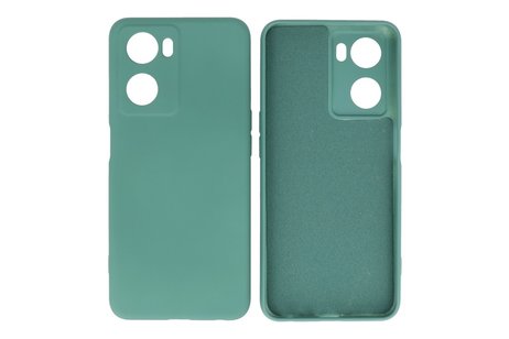 BAOHU Fashion Backcover Telefoonhoesje - Color Hoesje - Geschikt voor Oppo A57s - A77s - A77 4G - Donker Groen