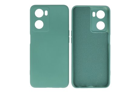 Fashion Backcover Telefoonhoesje - Color Hoesje - Geschikt voor Oppo A57s - A77s - A77 4G - Donker Groen