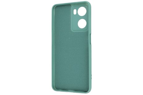 BAOHU Fashion Backcover Telefoonhoesje - Color Hoesje - Geschikt voor Oppo A57s - A77s - A77 4G - Donker Groen