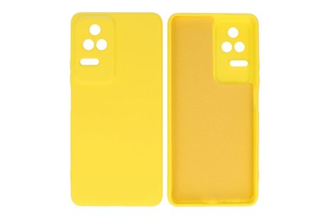 BAOHU Fashion Backcover Telefoonhoesje - Color Hoesje - Geschikt voor Xiaomi Poco F4 - Geel