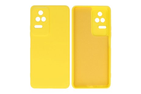 Fashion Backcover Telefoonhoesje - Color Hoesje - Geschikt voor Xiaomi Poco F4 - Geel