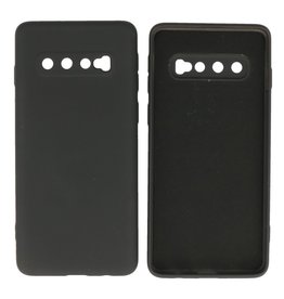 Samsung Galaxy S10 Hoesje Fashion Backcover Telefoonhoesje Zwart