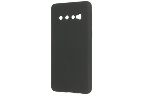 BAOHU Fashion Backcover Telefoonhoesje - Color Hoesje - Geschikt voor Samsung Galaxy S10 - Zwart